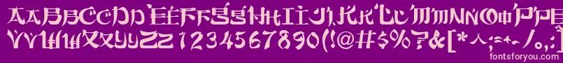 Orient2Normal Font – Pink Fonts on Purple Background