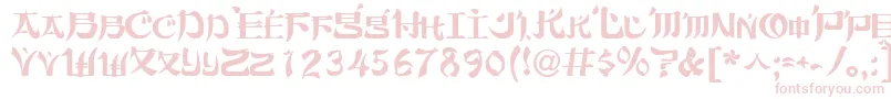Orient2Normal Font – Pink Fonts on White Background