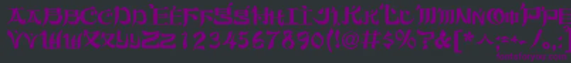 Orient2Normal Font – Purple Fonts on Black Background