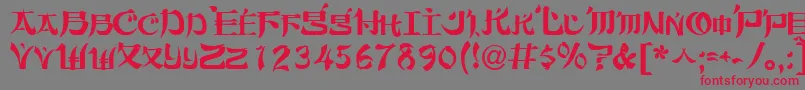 Orient2Normal-Schriftart – Rote Schriften auf grauem Hintergrund