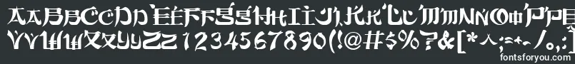Шрифт Orient2Normal – белые шрифты на чёрном фоне