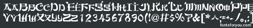 フォントOrient2Normal – 黒い背景に白い文字