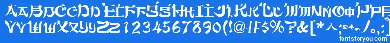 Orient2Normal Font – White Fonts on Blue Background