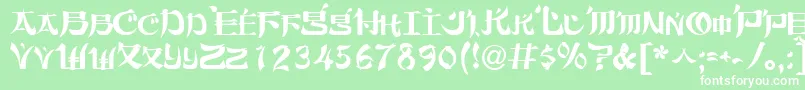 Orient2Normal Font – White Fonts on Green Background