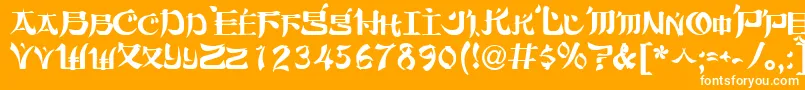 Orient2Normal Font – White Fonts on Orange Background