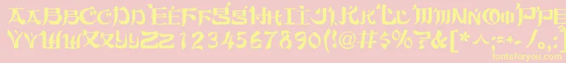 Orient2Normal Font – Yellow Fonts on Pink Background