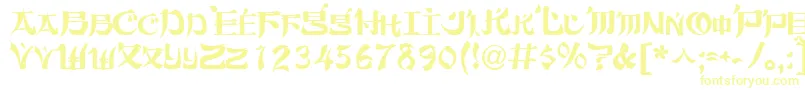 Orient2Normal Font – Yellow Fonts on White Background