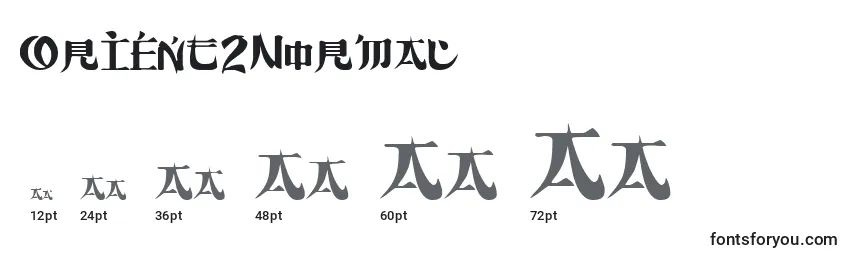 Orient2Normal Font Sizes