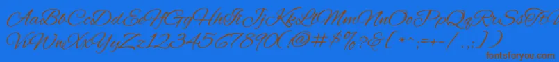 Подробнее о шрифте AlexbrushRegular Шрифт AlexbrushRegular – коричневые шрифты на синем фоне
