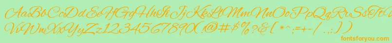 More about AlexbrushRegular Font AlexbrushRegular Font – Orange Fonts on Green Background