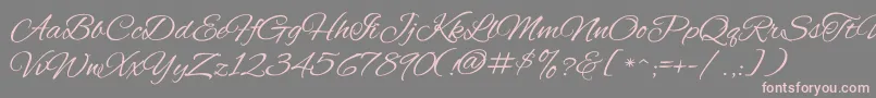 Czcionka AlexbrushRegular – różowe czcionki na szarym tle