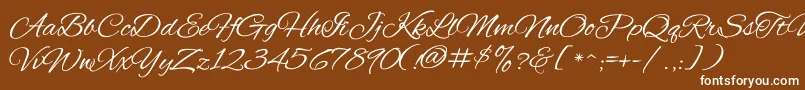 AlexbrushRegular Font – White Fonts on Brown Background