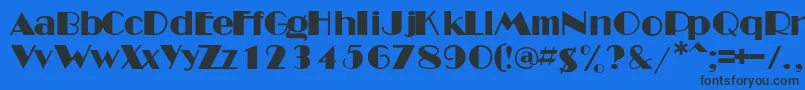 MinesdbNormal Font – Black Fonts on Blue Background