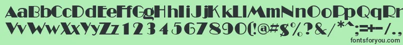 MinesdbNormal Font – Black Fonts on Green Background