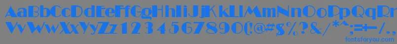 フォントMinesdbNormal – 灰色の背景に青い文字