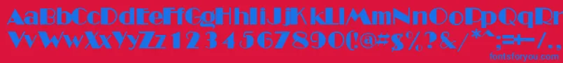 Шрифт MinesdbNormal – синие шрифты на красном фоне