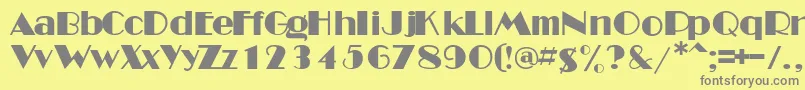 MinesdbNormal Font – Gray Fonts on Yellow Background