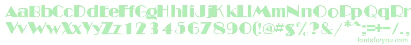 MinesdbNormal Font – Green Fonts on White Background