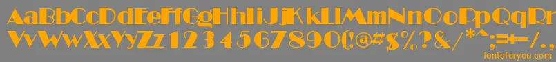 MinesdbNormal Font – Orange Fonts on Gray Background