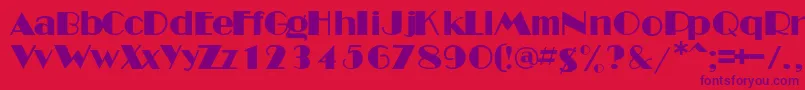 Czcionka MinesdbNormal – fioletowe czcionki na czerwonym tle