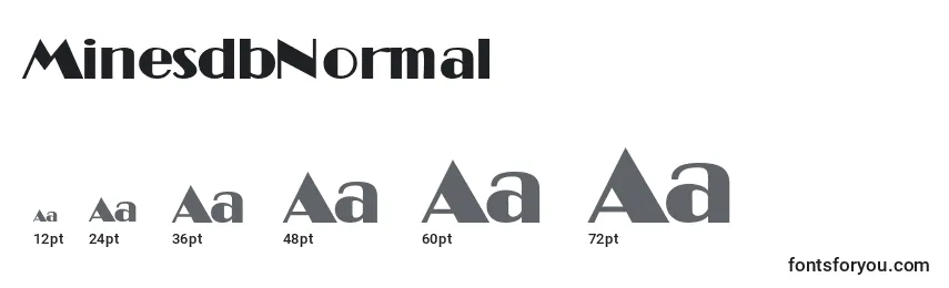 Размеры шрифта MinesdbNormal