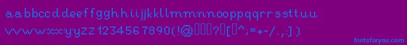 RseHandwritingpixel Font – Blue Fonts on Purple Background