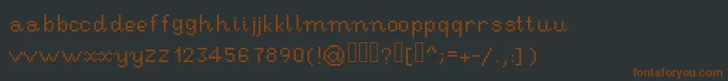 RseHandwritingpixel Font – Brown Fonts on Black Background