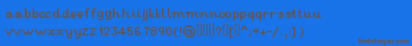 Fonte RseHandwritingpixel – fontes marrons em um fundo azul