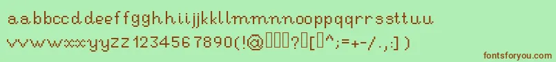 fuente RseHandwritingpixel – Fuentes Marrones Sobre Fondo Verde