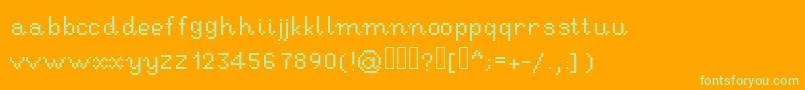 fuente RseHandwritingpixel – Fuentes Verdes Sobre Fondo Naranja