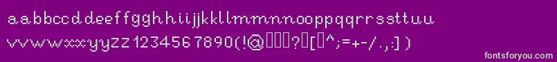 fuente RseHandwritingpixel – Fuentes Verdes Sobre Fondo Morado