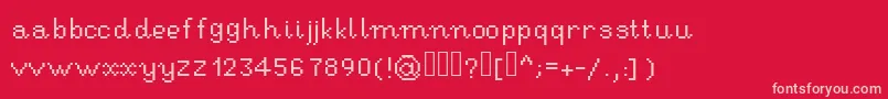 fuente RseHandwritingpixel – Fuentes Rosadas Sobre Fondo Rojo