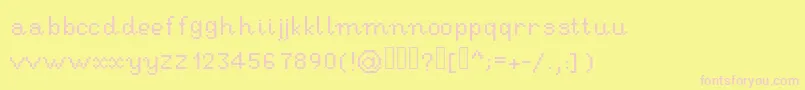 fuente RseHandwritingpixel – Fuentes Rosadas Sobre Fondo Amarillo