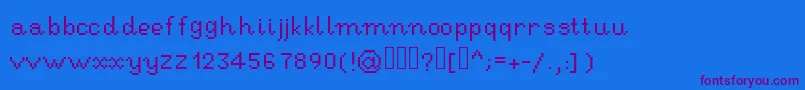 Шрифт RseHandwritingpixel – фиолетовые шрифты на синем фоне