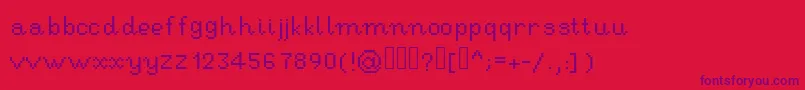 RseHandwritingpixel Font – Purple Fonts on Red Background