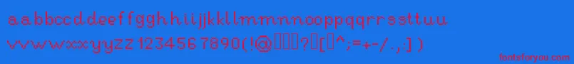 RseHandwritingpixel Font – Red Fonts on Blue Background