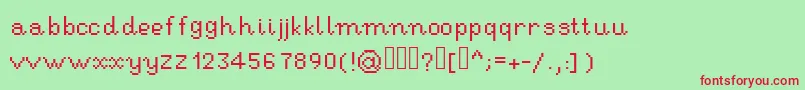 RseHandwritingpixel Font – Red Fonts on Green Background