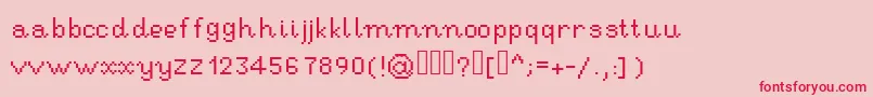 fuente RseHandwritingpixel – Fuentes Rojas Sobre Fondo Rosa