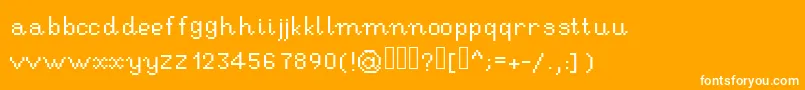 RseHandwritingpixel Font – White Fonts on Orange Background