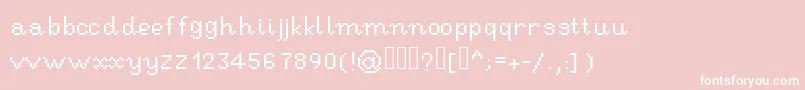 フォントRseHandwritingpixel – ピンクの背景に白い文字