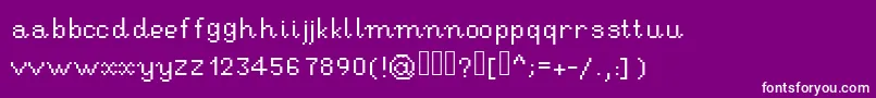 RseHandwritingpixel Font – White Fonts on Purple Background