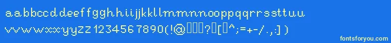 fuente RseHandwritingpixel – Fuentes Amarillas Sobre Fondo Azul