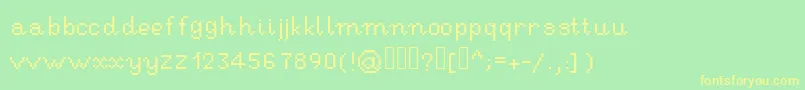 RseHandwritingpixel Font – Yellow Fonts on Green Background