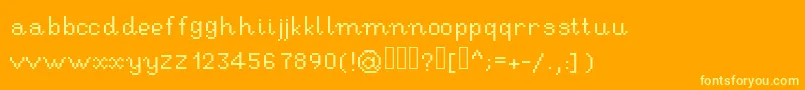 fuente RseHandwritingpixel – Fuentes Amarillas Sobre Fondo Naranja