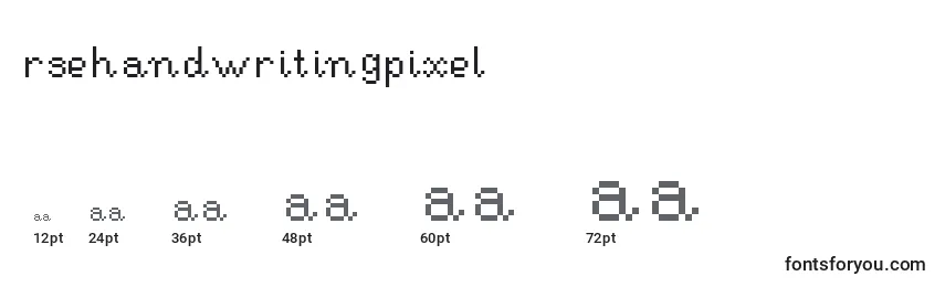 Размеры шрифта RseHandwritingpixel