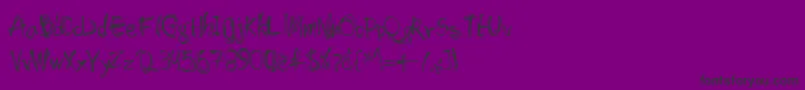 フォントShockhea – 紫の背景に黒い文字