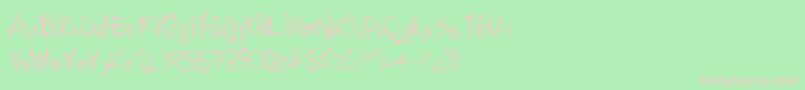 Shockhea Font – Pink Fonts on Green Background