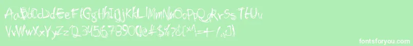Shockhea Font – White Fonts on Green Background