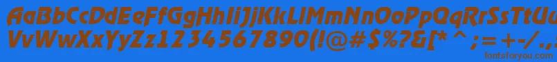 Шрифт ARewinderBolditalic – коричневые шрифты на синем фоне