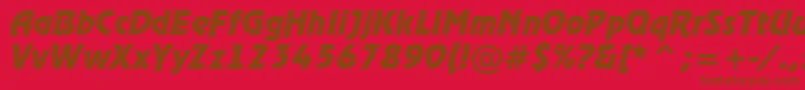 Шрифт ARewinderBolditalic – коричневые шрифты на красном фоне